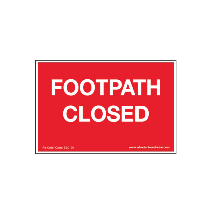 Treehog Footpath Closed
